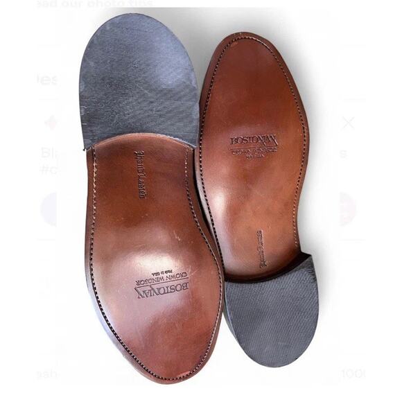 RARE UNWORN 1980s | BOSTONIAN 10D/B BLACK GRAIN LONGWING BLUCHER VINTAGE USA - Picture 4 of 9